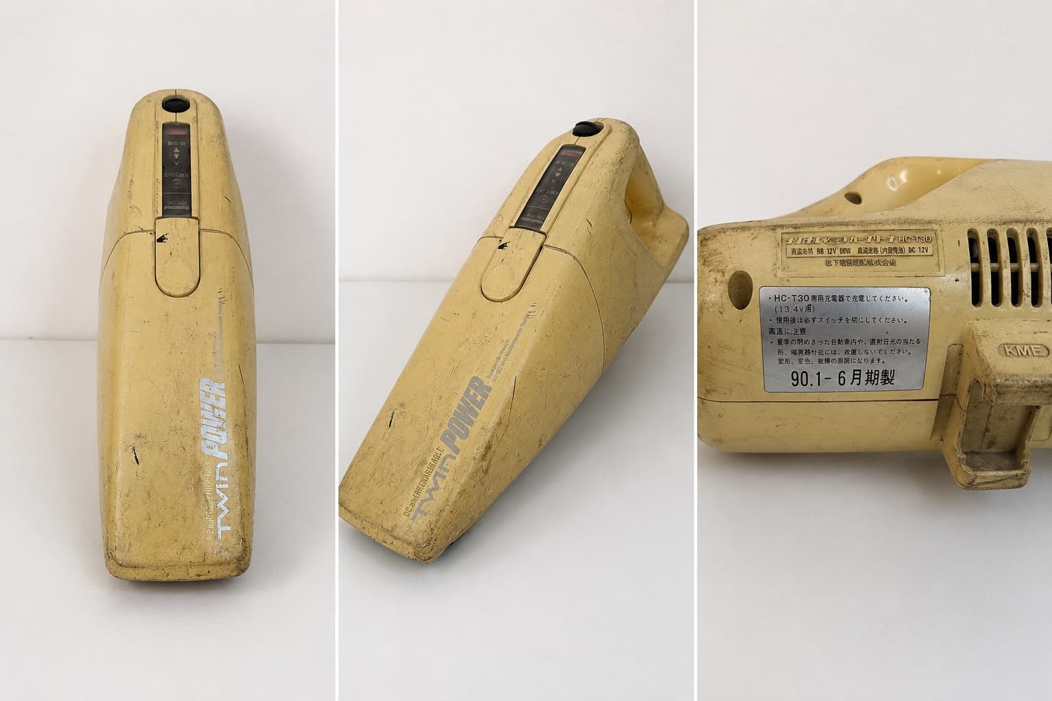 Aspirador de pó portátil sem fio vintage, modelo Twin Power HC-T30